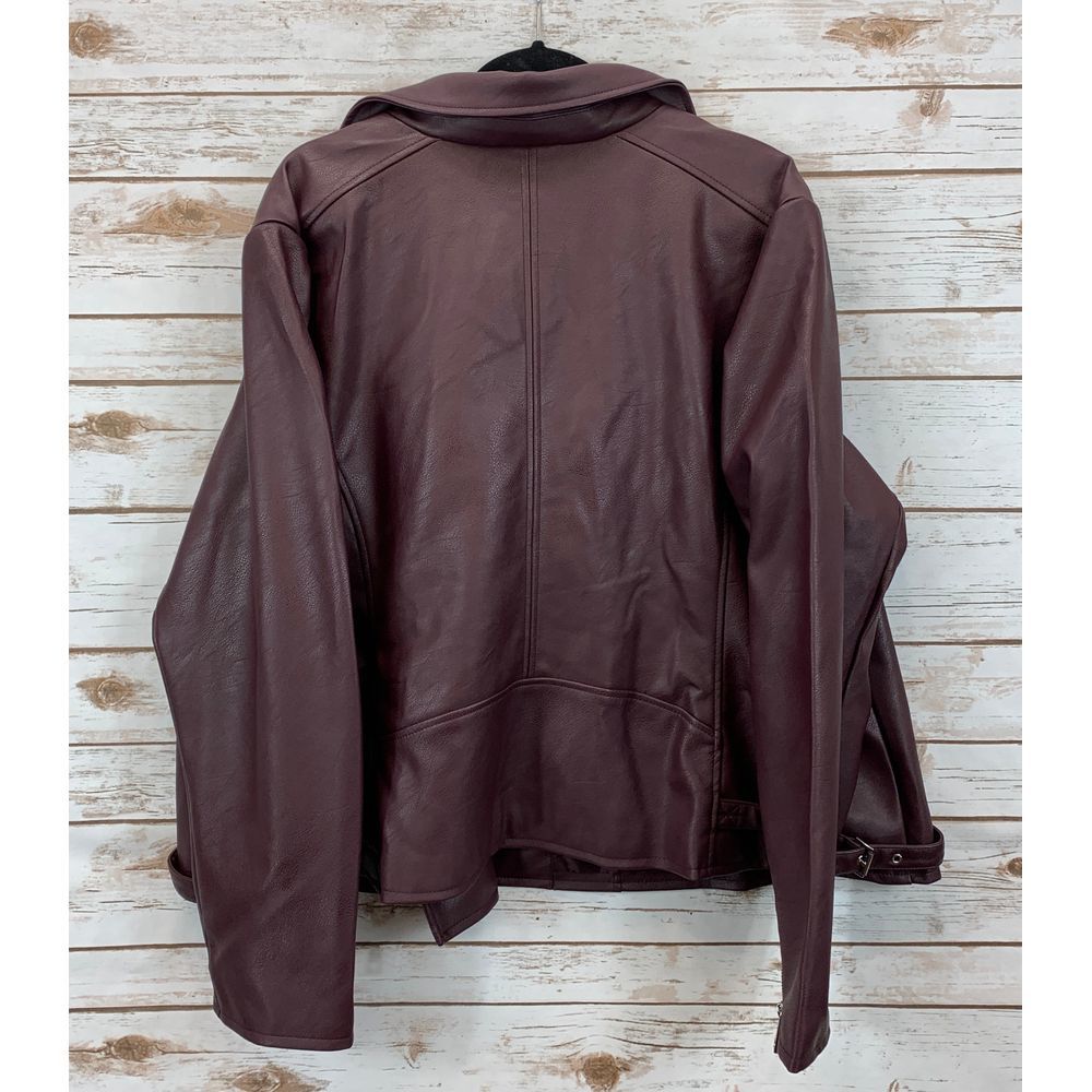 a.n.a Faux Leather Midweight Motorcycle Jacket - Picture 3 of 5